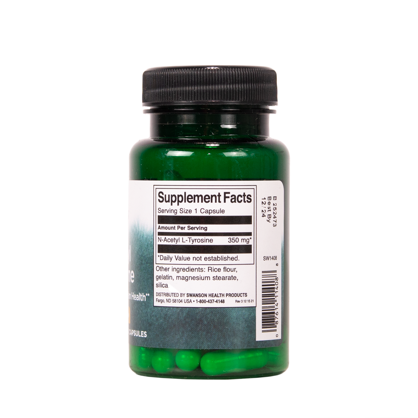 SWANSON N-asetyyli L-tyrosiini 350mg 60 kapselia w2w terveys ja hyvinvointi verkkokauppa