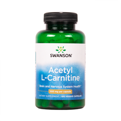 SWANSON Asetyyli L-karnitiini 500 mg 100 kapselia w2w terveys ja hyvinvointi verkkokauppa