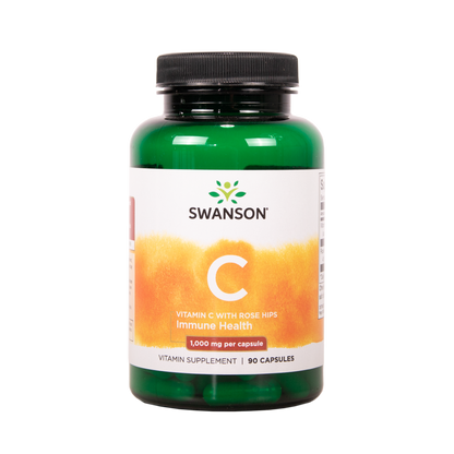 SWANSON C-vitamiini ruusunmarjalla 1000 mg 90 kapselia w2w terveys ja hyvinvointi verkkokauppa