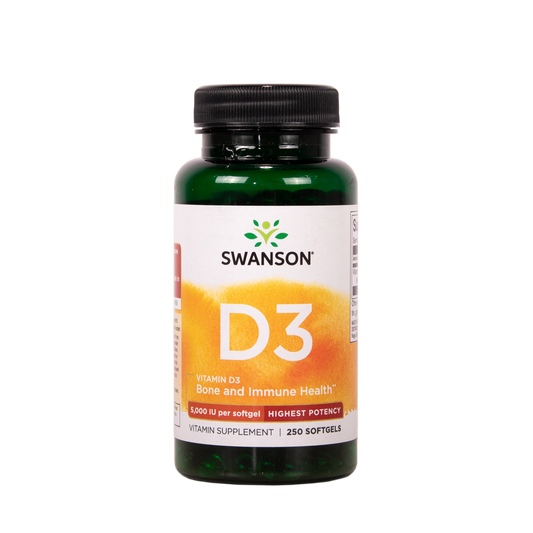 SWANSON D-vitamiini 5000 IU 125 mcg 250 kapselia w2w terveys ja hyvinvointi verkkokauppa