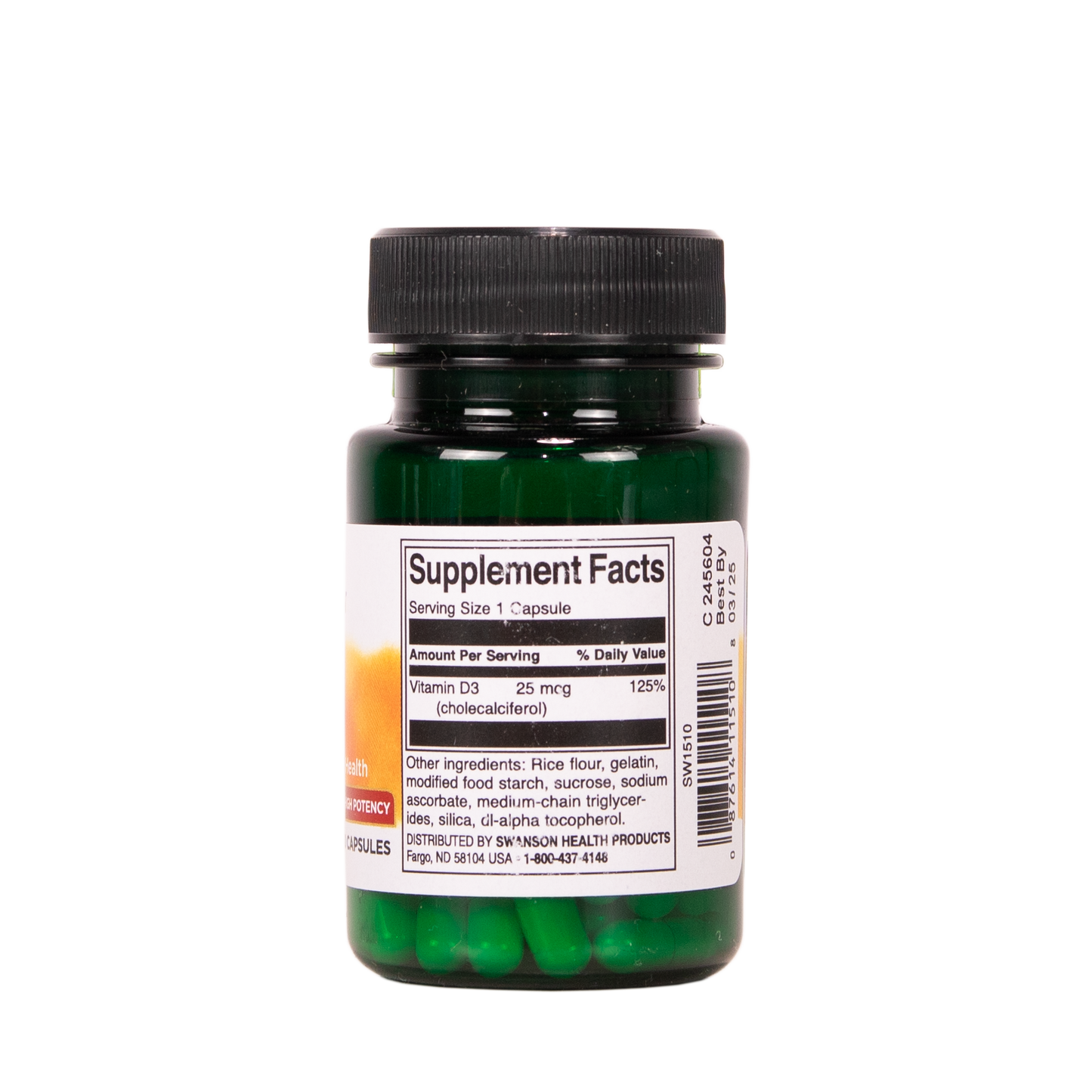 SWANSON D-vitamiini 25 g 60 kapselia w2w terveys ja hyvinvointi verkkokauppa