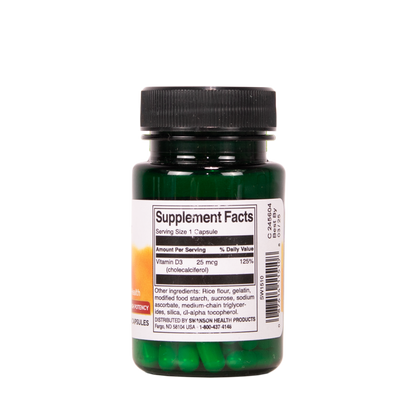 SWANSON D-vitamiini 25 g 60 kapselia w2w terveys ja hyvinvointi verkkokauppa