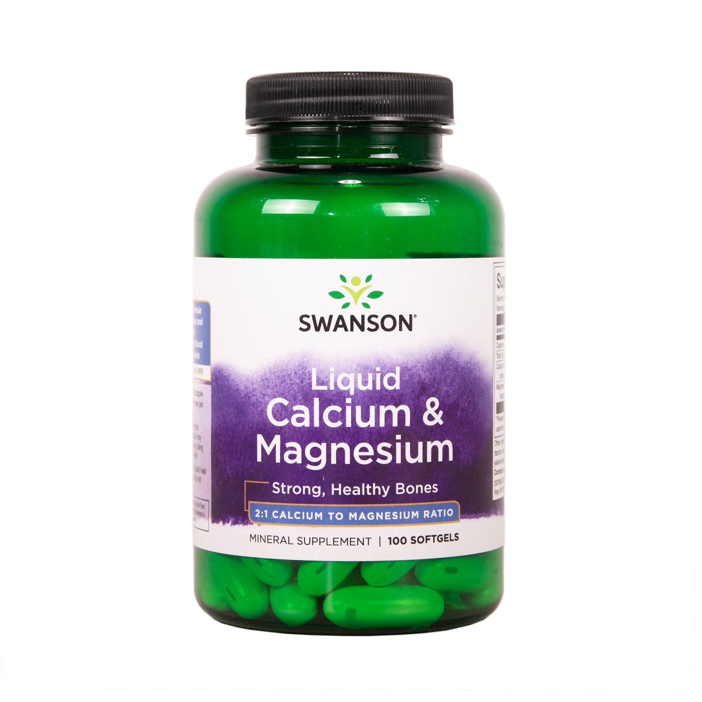 SWANSON Nestemäinen Kalsium ja Magnesium 300/150 mg 100 kapselia w2w terveys ja hyvinvointi verkkokauppa