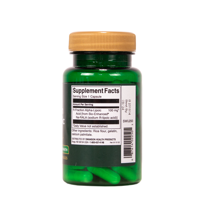 SWANSON R-Fraction alfalipoiinihappo 100 mg 60 kapselia w2w terveys ja hyvinvointi verkkokauppa