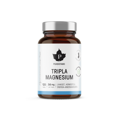 Puhdistamo Tripla Magnesium 120 kapselia - w2w terveys ja hyvinvointi