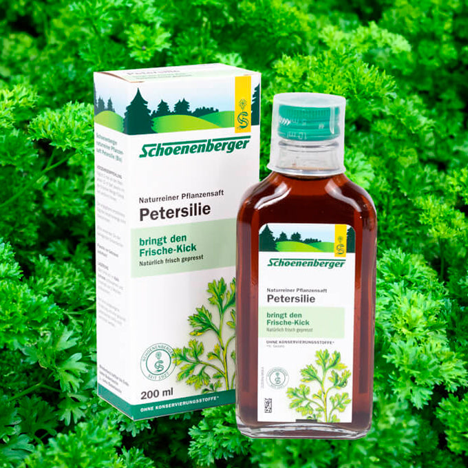 w2w terveys ja hyvinvointi Aitoa tuoretta persiljayrttiä pullossa Schoenenberger persilja luomu kasvijuoma 200 ml