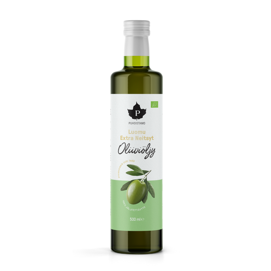w2w terveys ja hyvinvointi Puhdistamo Luomu Extra Neitsyt Oliiviöljy 500 ml