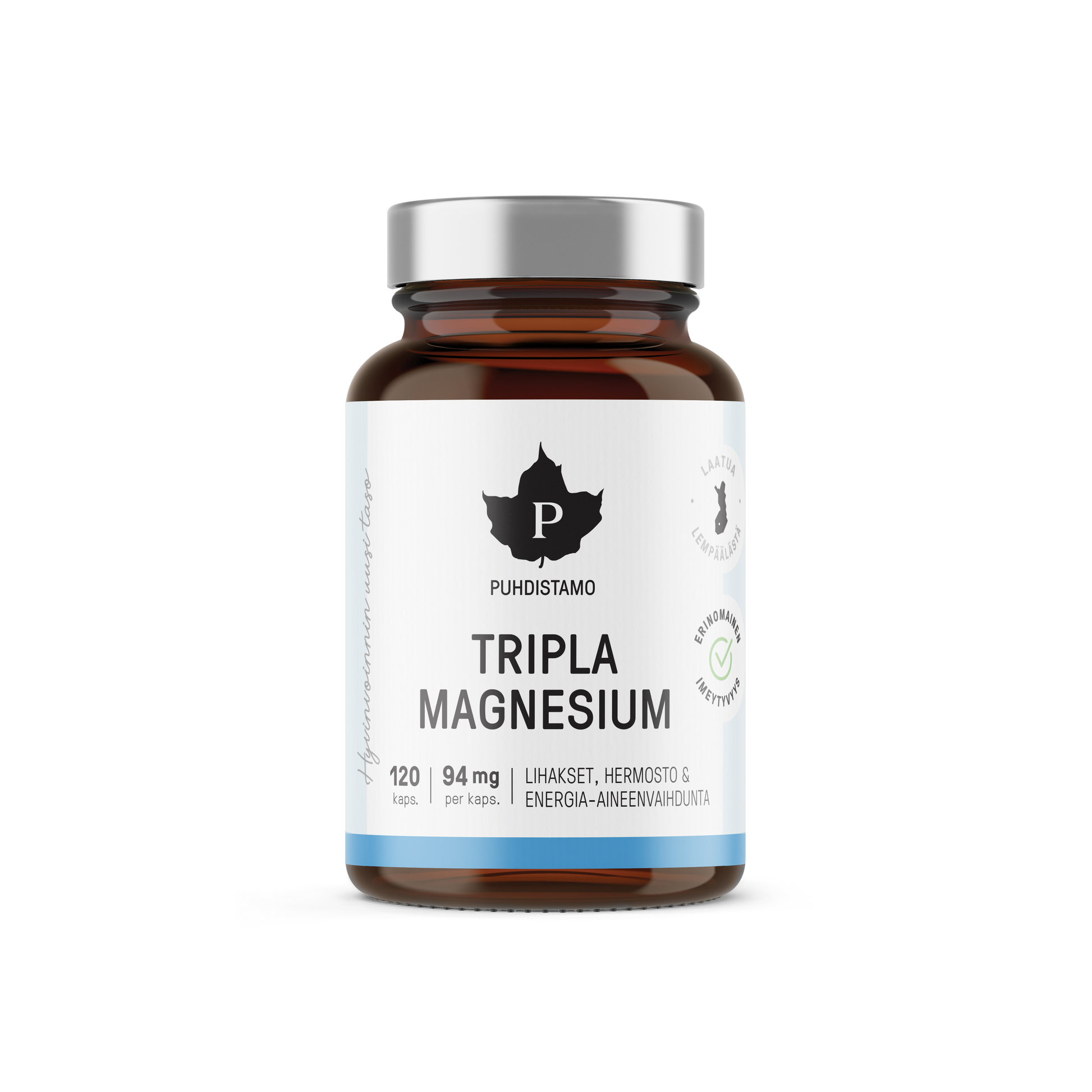 Puhdistamo Tripla Magnesium 120 kapselia - w2w terveys ja hyvinvointi